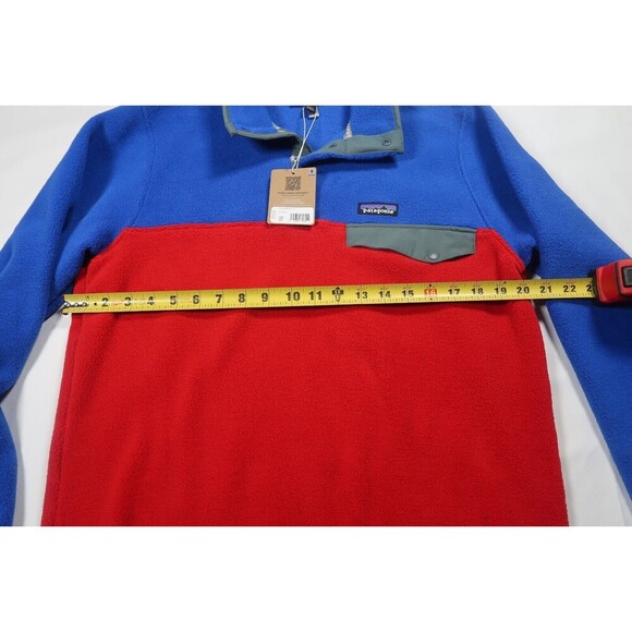 NWT Patagonia Pullover Mens Small Synchilla Snap T Lightweight Blue Sweater - Picture 5 of 7
